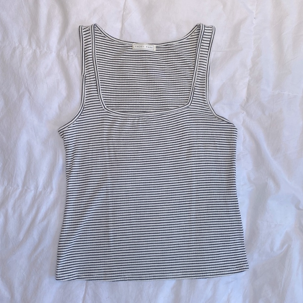 Square Neck Striped Tank
